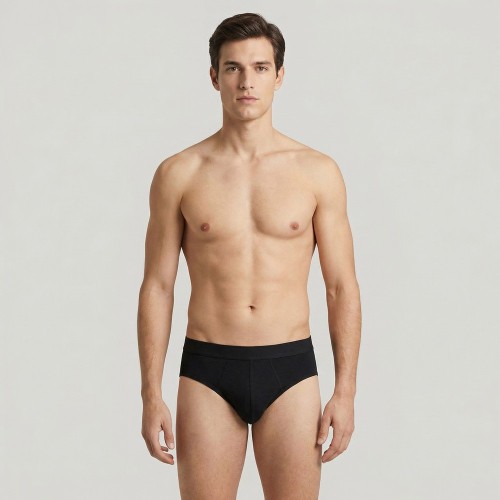 Slip negro de algodón | Ropa interior profesional para empresas B2B