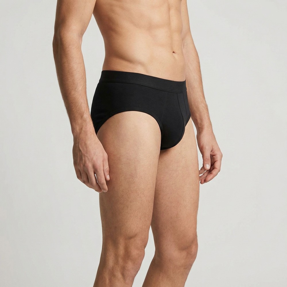 Slip negro de algodón | Ropa interior profesional para empresas B2B