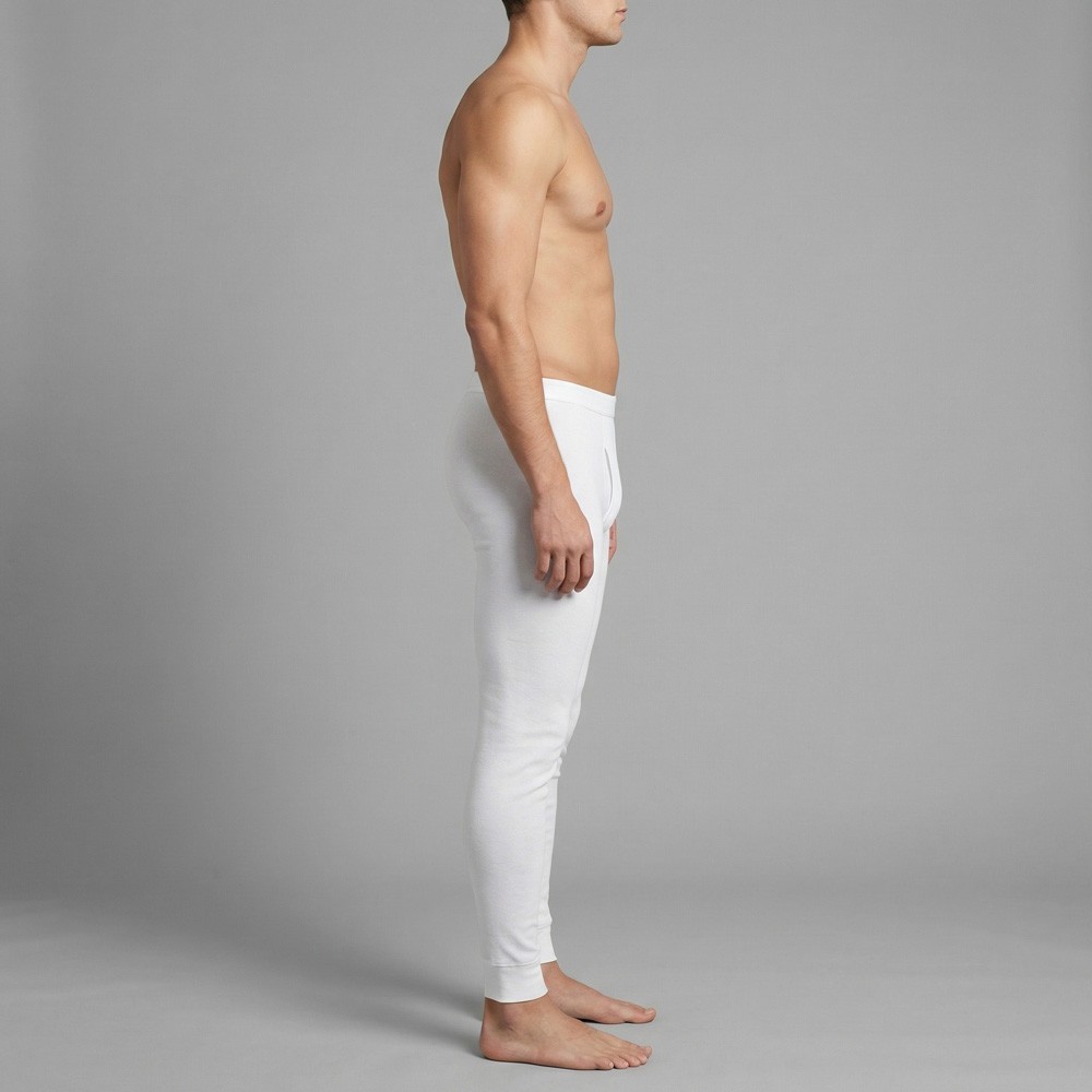 Calzoncillo largo blanco de algodón | Ropa interior térmica profesional B2B