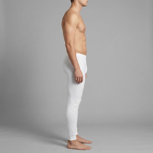 Calzoncillo largo blanco de algodón | Ropa interior térmica profesional B2B