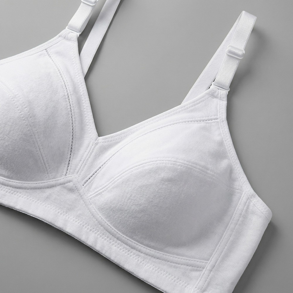 Sujetador de algodón blanco sin aro | Ropa interior profesional B2B