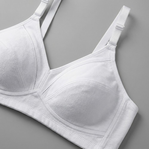 Sujetador de algodón blanco sin aro | Ropa interior profesional B2B