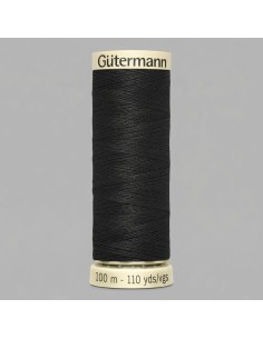 Hilo de coser en bobina, negro