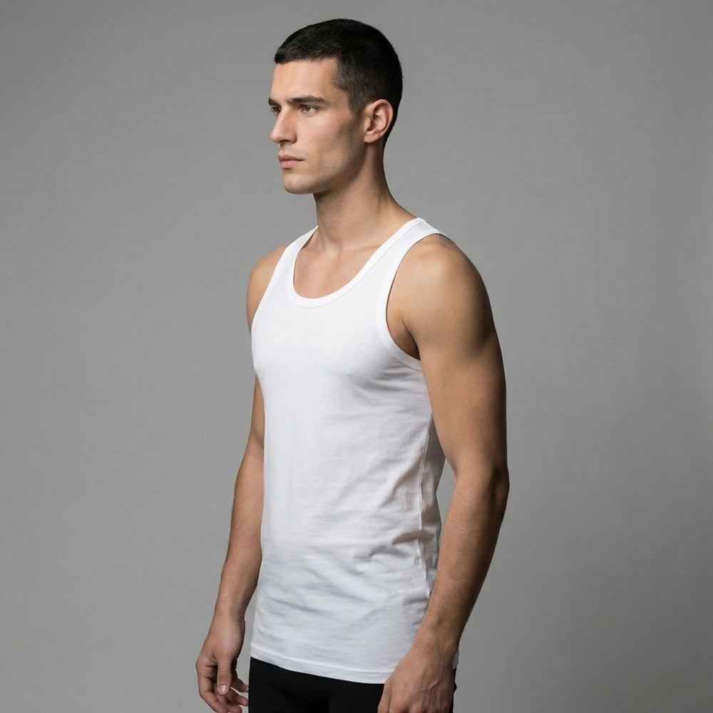 Camiseta interior de tirantes 100% algodón blanca | Suministro profesional B2B