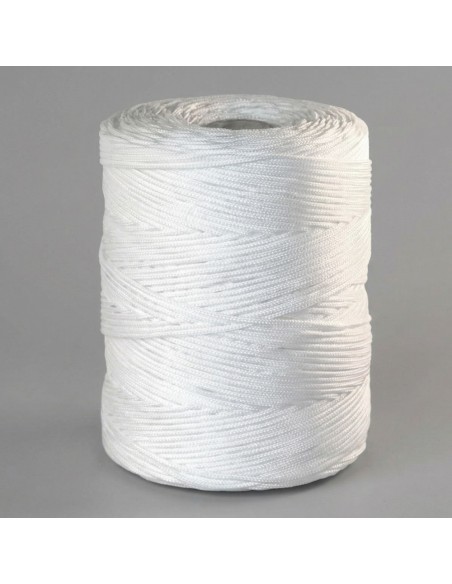 Hilo cordón textil en bobina, blanco