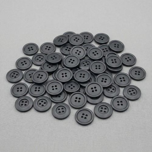 Botones negros de costura en gruesa 144 uds | Suministro textil B2B