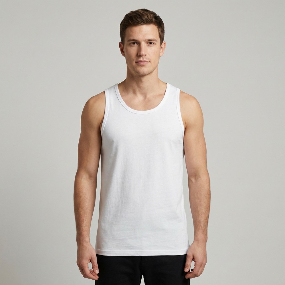 Camiseta interior de tirantes 100% algodón blanca | Suministro profesional B2B