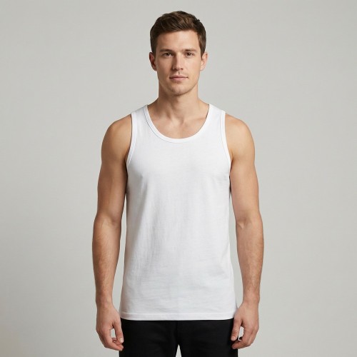 Camiseta interior de tirantes 100% algodón blanca | Suministro profesional B2B